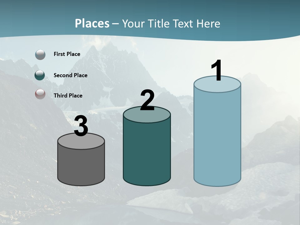 A Mountain Lake Surrounded By Snow Covered Mountains PowerPoint Template