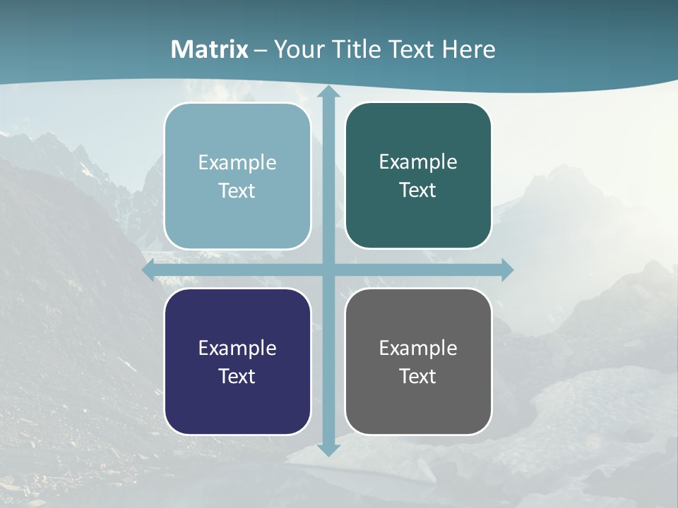 A Mountain Lake Surrounded By Snow Covered Mountains PowerPoint Template