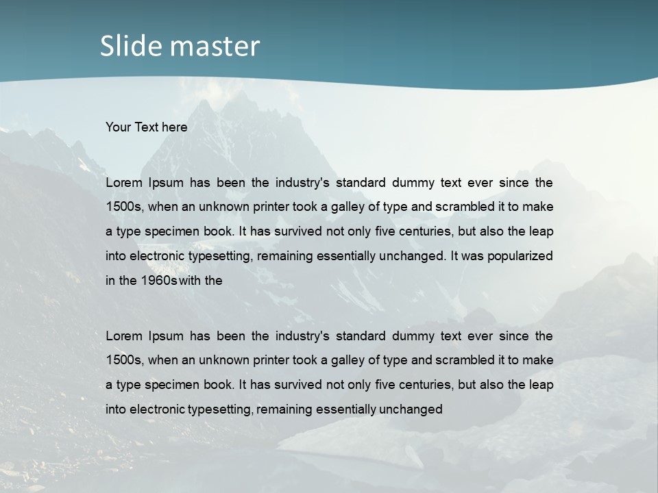 A Mountain Lake Surrounded By Snow Covered Mountains PowerPoint Template