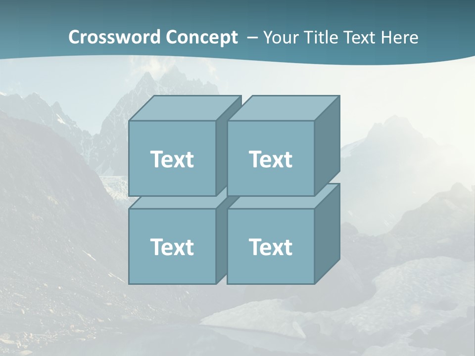 A Mountain Lake Surrounded By Snow Covered Mountains PowerPoint Template