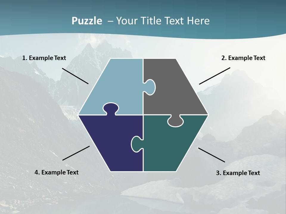 A Mountain Lake Surrounded By Snow Covered Mountains PowerPoint Template