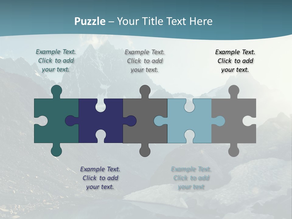 A Mountain Lake Surrounded By Snow Covered Mountains PowerPoint Template