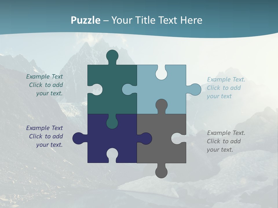 A Mountain Lake Surrounded By Snow Covered Mountains PowerPoint Template