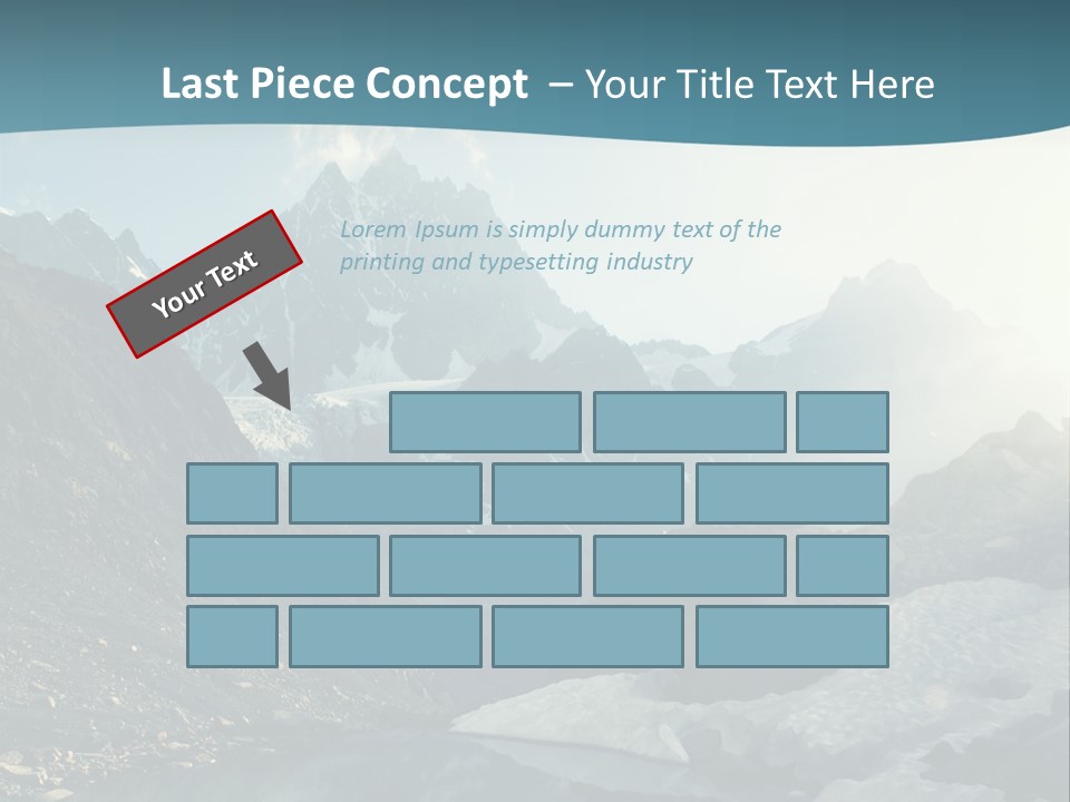 A Mountain Lake Surrounded By Snow Covered Mountains PowerPoint Template