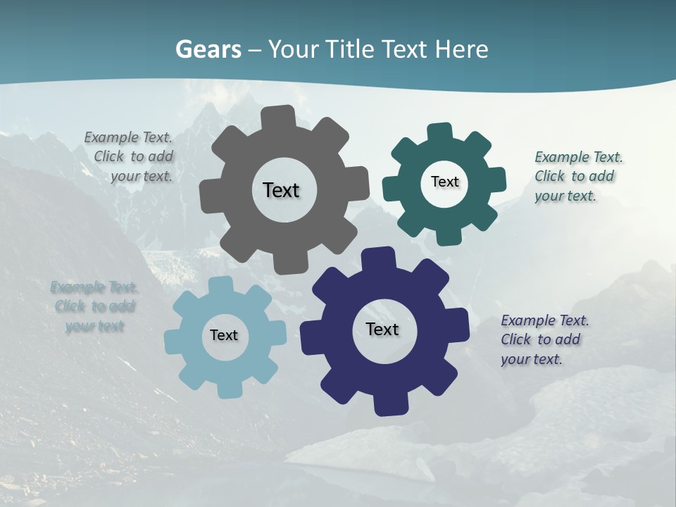 A Mountain Lake Surrounded By Snow Covered Mountains PowerPoint Template