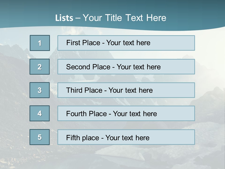 A Mountain Lake Surrounded By Snow Covered Mountains PowerPoint Template