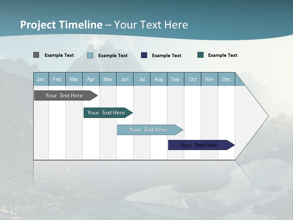 A Mountain Lake Surrounded By Snow Covered Mountains PowerPoint Template