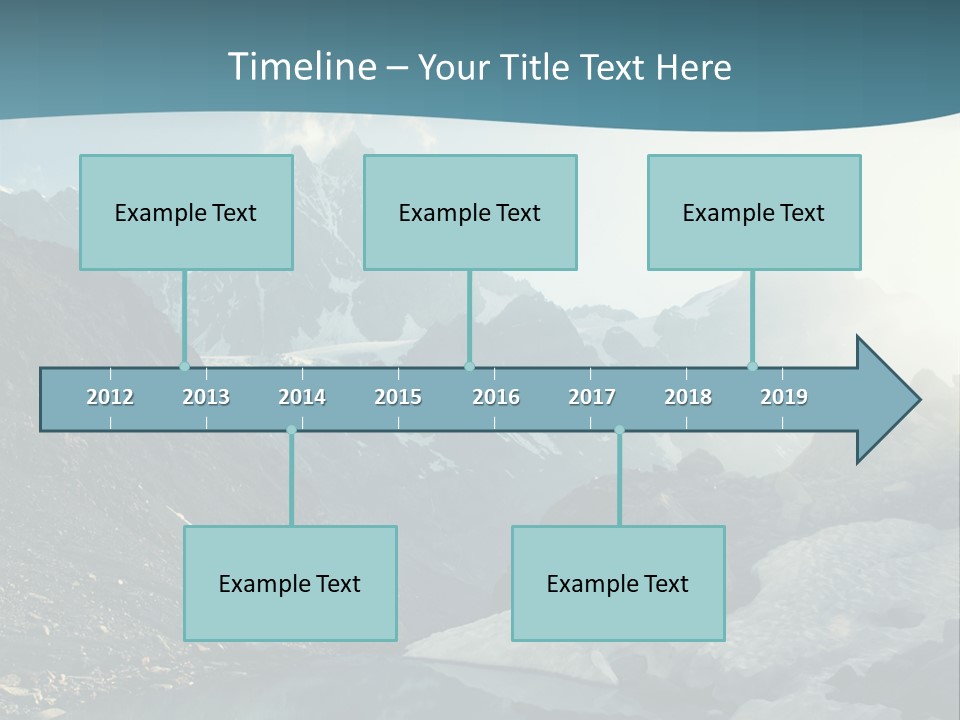 A Mountain Lake Surrounded By Snow Covered Mountains PowerPoint Template