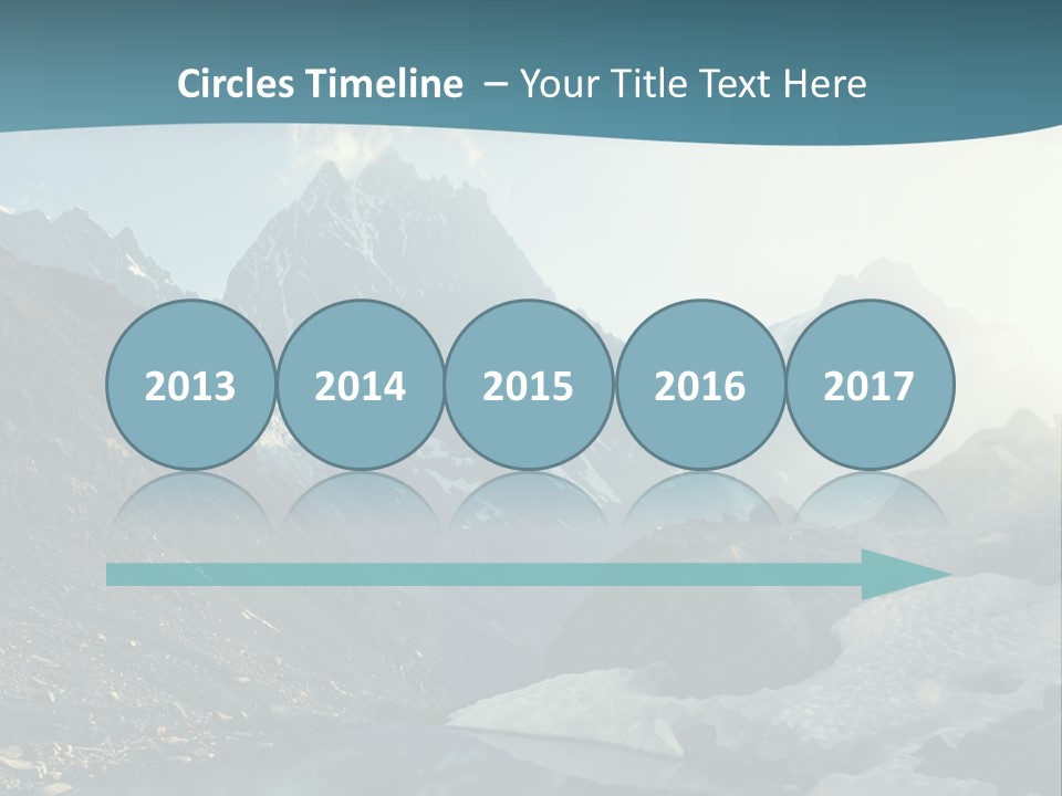 A Mountain Lake Surrounded By Snow Covered Mountains PowerPoint Template