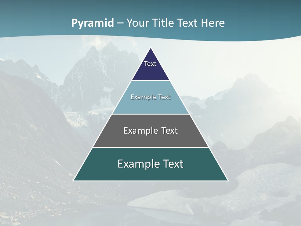 A Mountain Lake Surrounded By Snow Covered Mountains PowerPoint Template