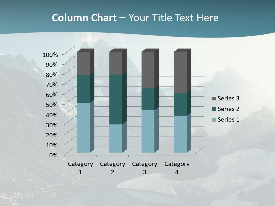 A Mountain Lake Surrounded By Snow Covered Mountains PowerPoint Template