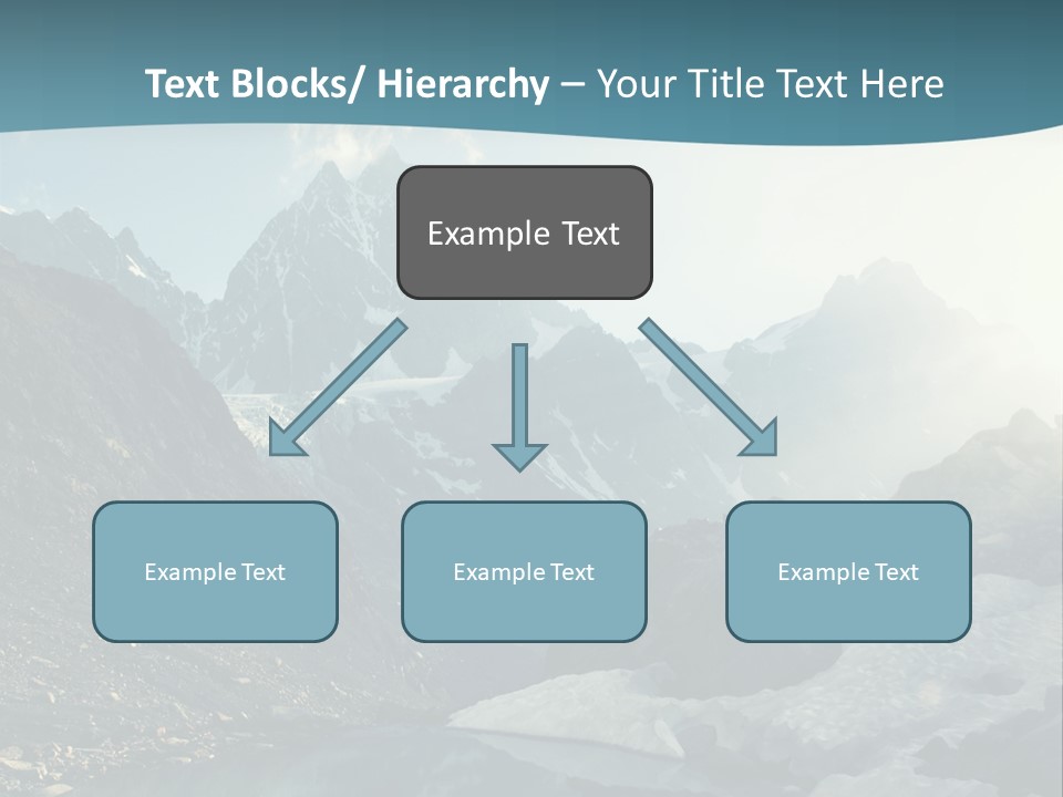 A Mountain Lake Surrounded By Snow Covered Mountains PowerPoint Template