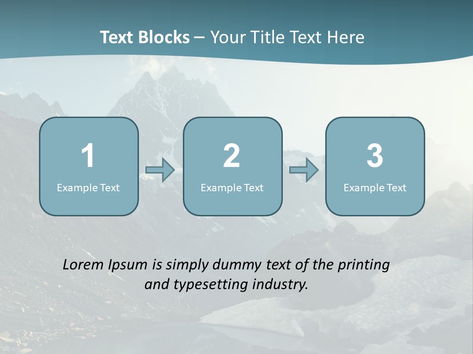 A Mountain Lake Surrounded By Snow Covered Mountains PowerPoint Template