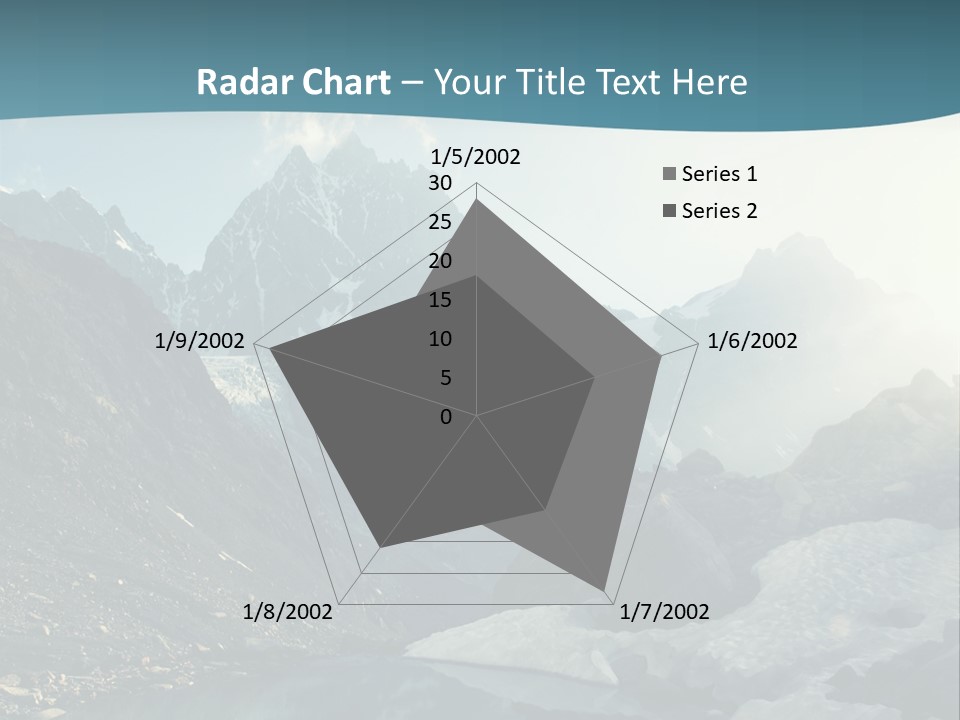 A Mountain Lake Surrounded By Snow Covered Mountains PowerPoint Template