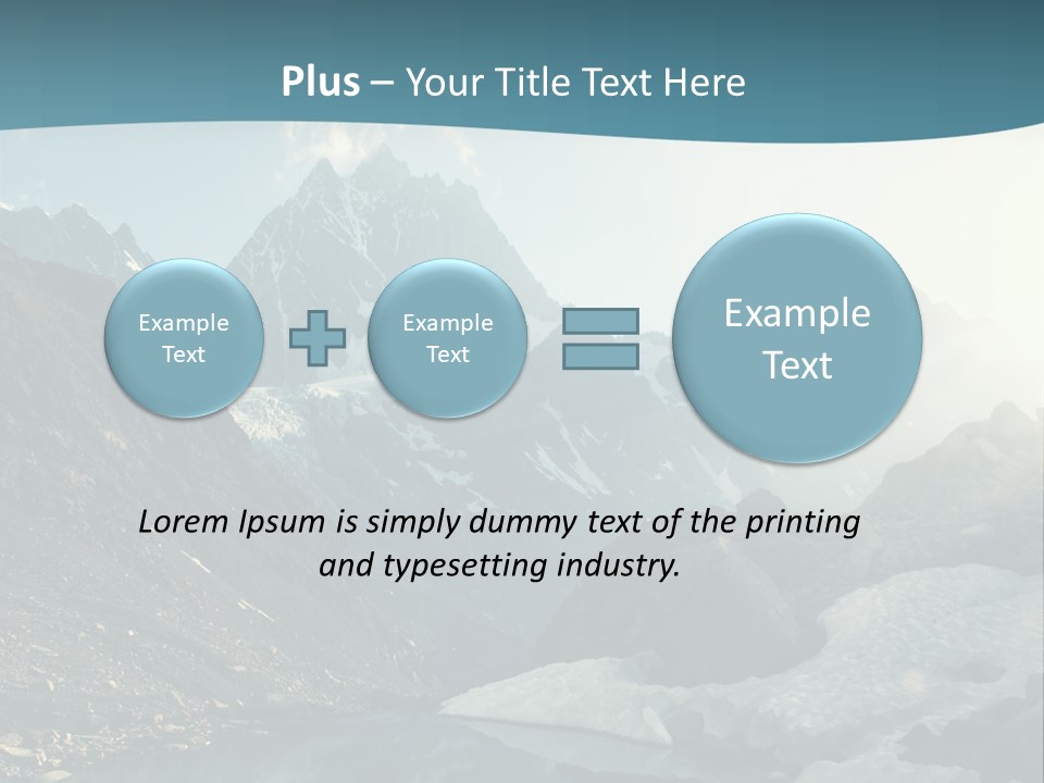 A Mountain Lake Surrounded By Snow Covered Mountains PowerPoint Template