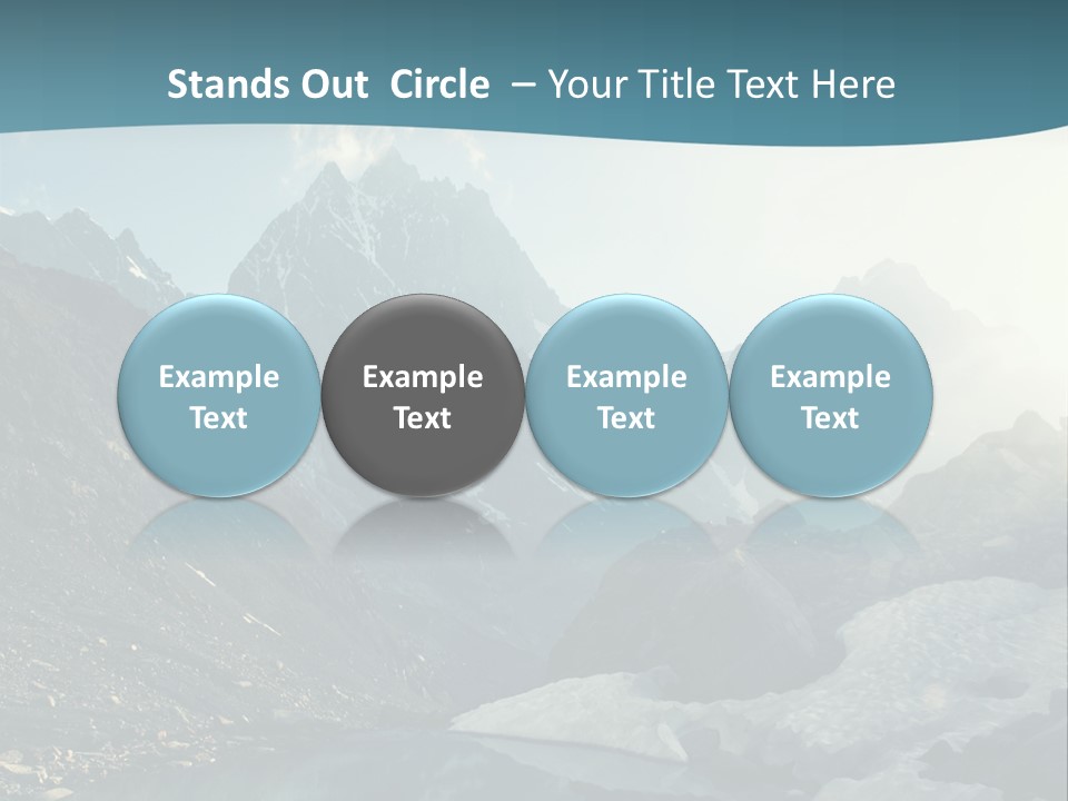 A Mountain Lake Surrounded By Snow Covered Mountains PowerPoint Template