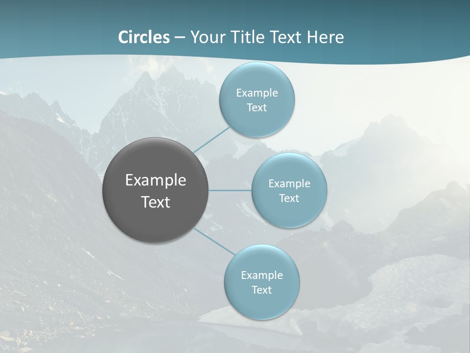 A Mountain Lake Surrounded By Snow Covered Mountains PowerPoint Template