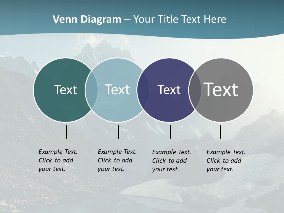 A Mountain Lake Surrounded By Snow Covered Mountains PowerPoint Template