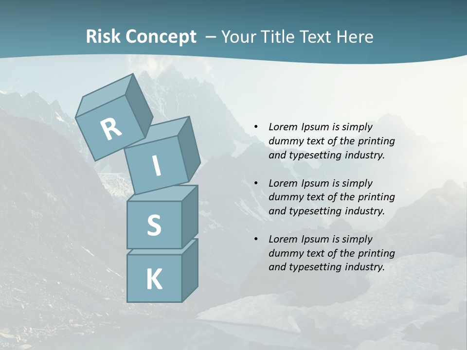 A Mountain Lake Surrounded By Snow Covered Mountains PowerPoint Template