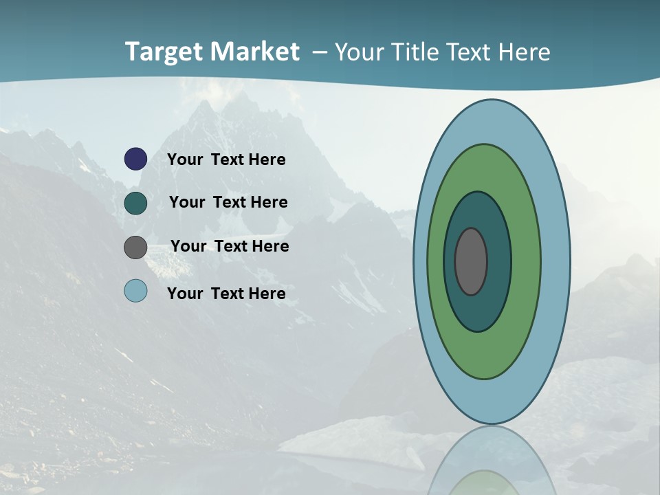 A Mountain Lake Surrounded By Snow Covered Mountains PowerPoint Template