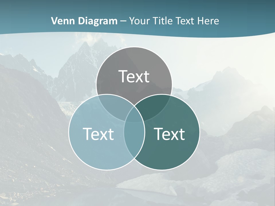 A Mountain Lake Surrounded By Snow Covered Mountains PowerPoint Template