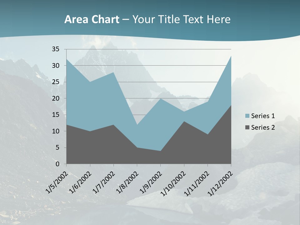 A Mountain Lake Surrounded By Snow Covered Mountains PowerPoint Template