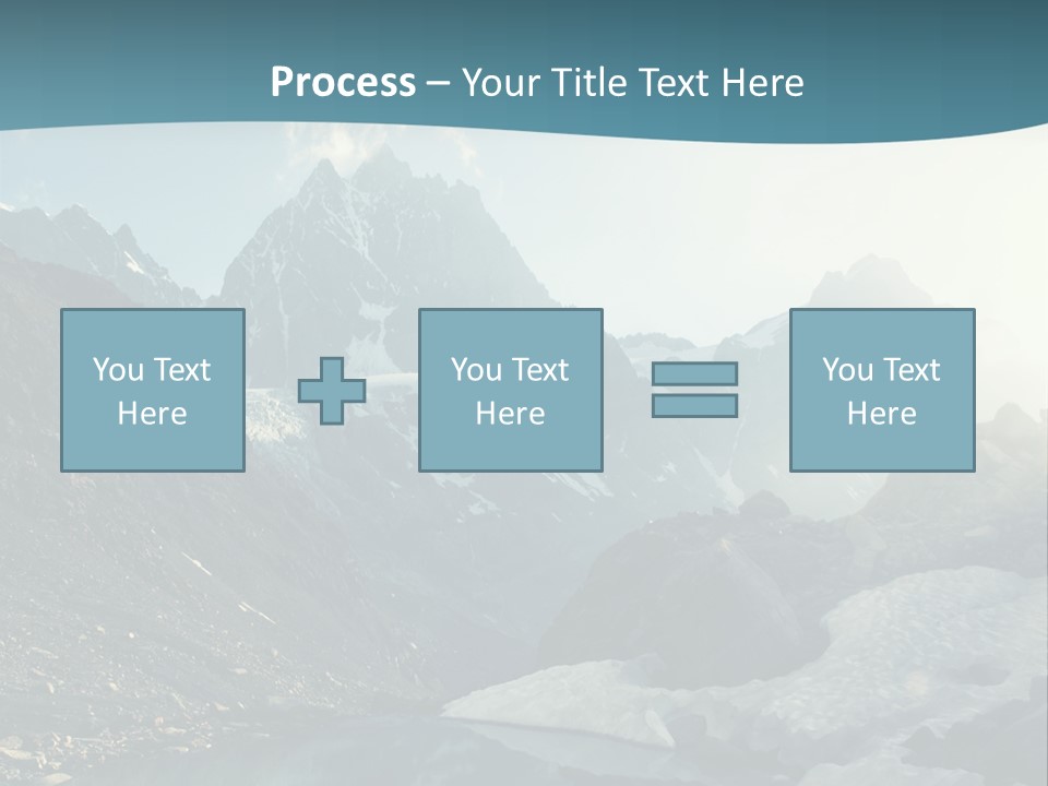 A Mountain Lake Surrounded By Snow Covered Mountains PowerPoint Template