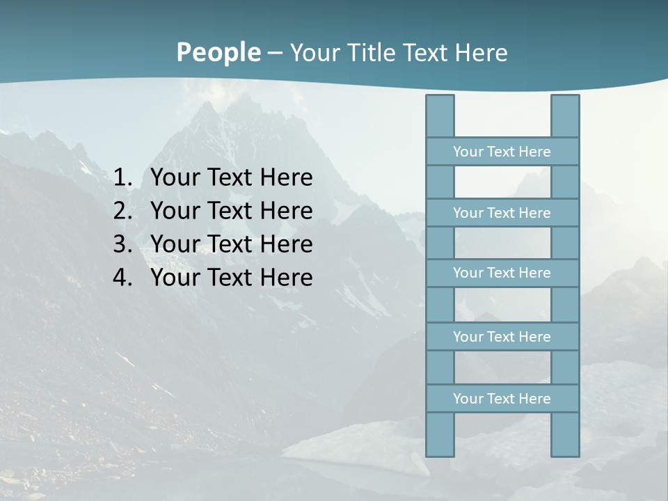 A Mountain Lake Surrounded By Snow Covered Mountains PowerPoint Template