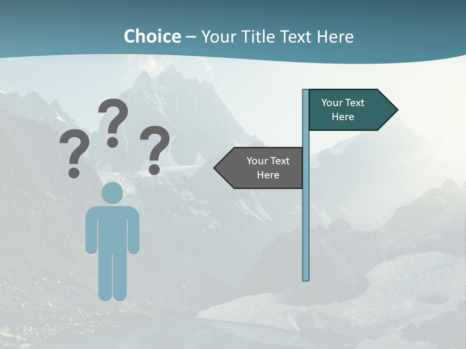 A Mountain Lake Surrounded By Snow Covered Mountains PowerPoint Template