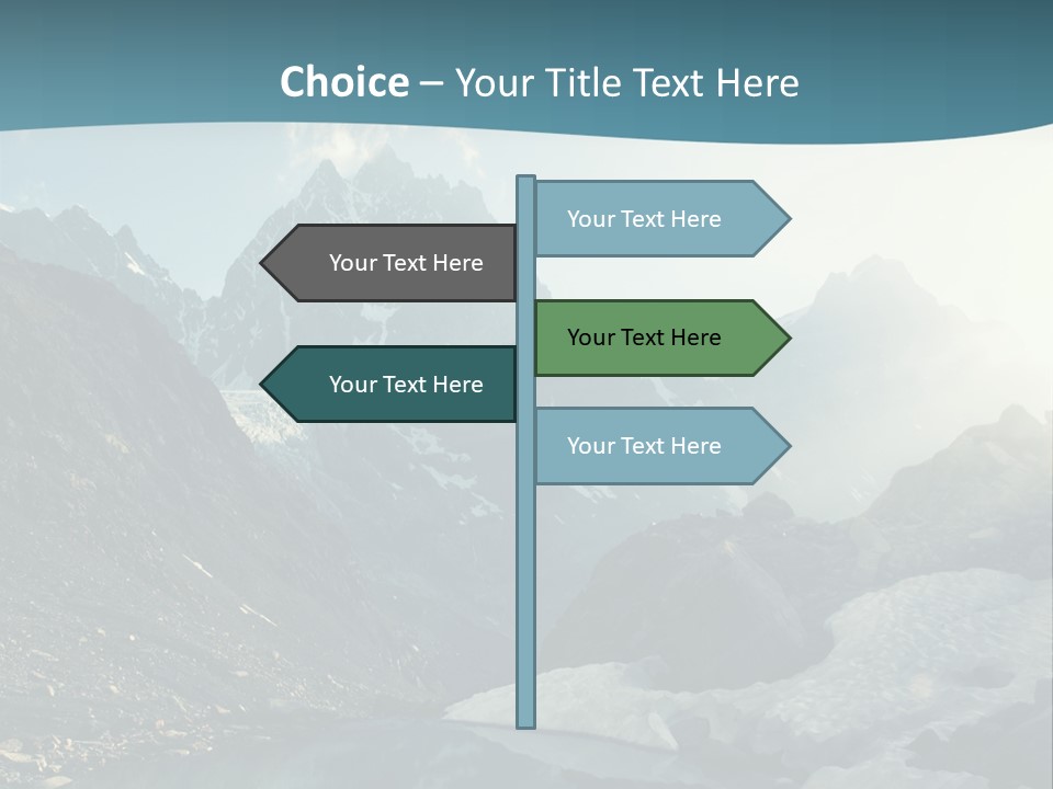 A Mountain Lake Surrounded By Snow Covered Mountains PowerPoint Template