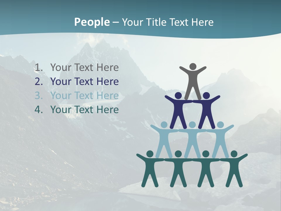 A Mountain Lake Surrounded By Snow Covered Mountains PowerPoint Template