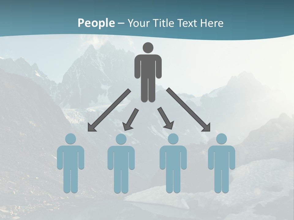 A Mountain Lake Surrounded By Snow Covered Mountains PowerPoint Template