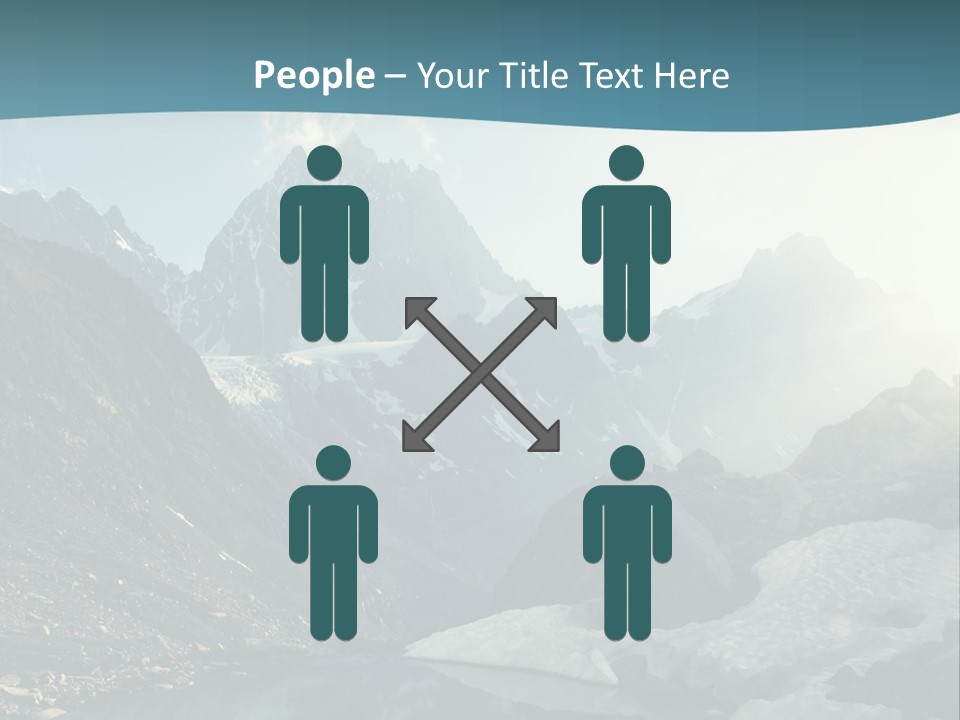 A Mountain Lake Surrounded By Snow Covered Mountains PowerPoint Template