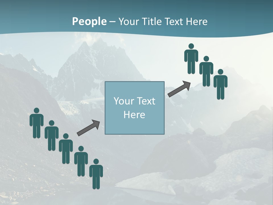 A Mountain Lake Surrounded By Snow Covered Mountains PowerPoint Template