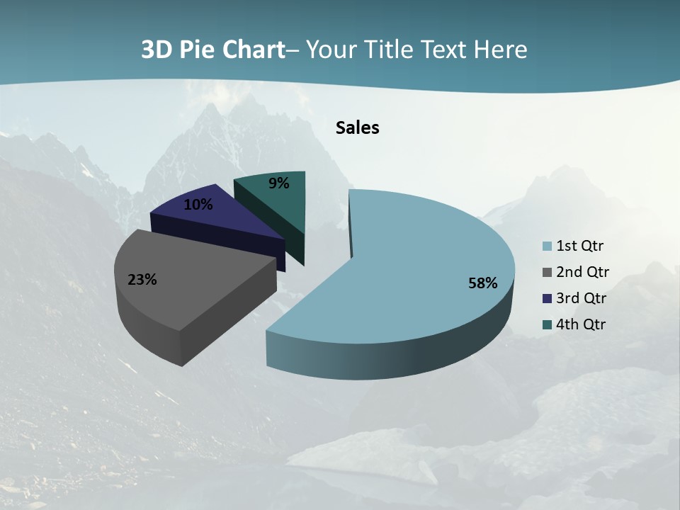 A Mountain Lake Surrounded By Snow Covered Mountains PowerPoint Template
