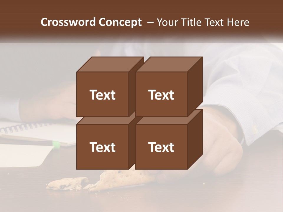 A Man Eating A Piece Of Pizza On Top Of A Wooden Table PowerPoint Template