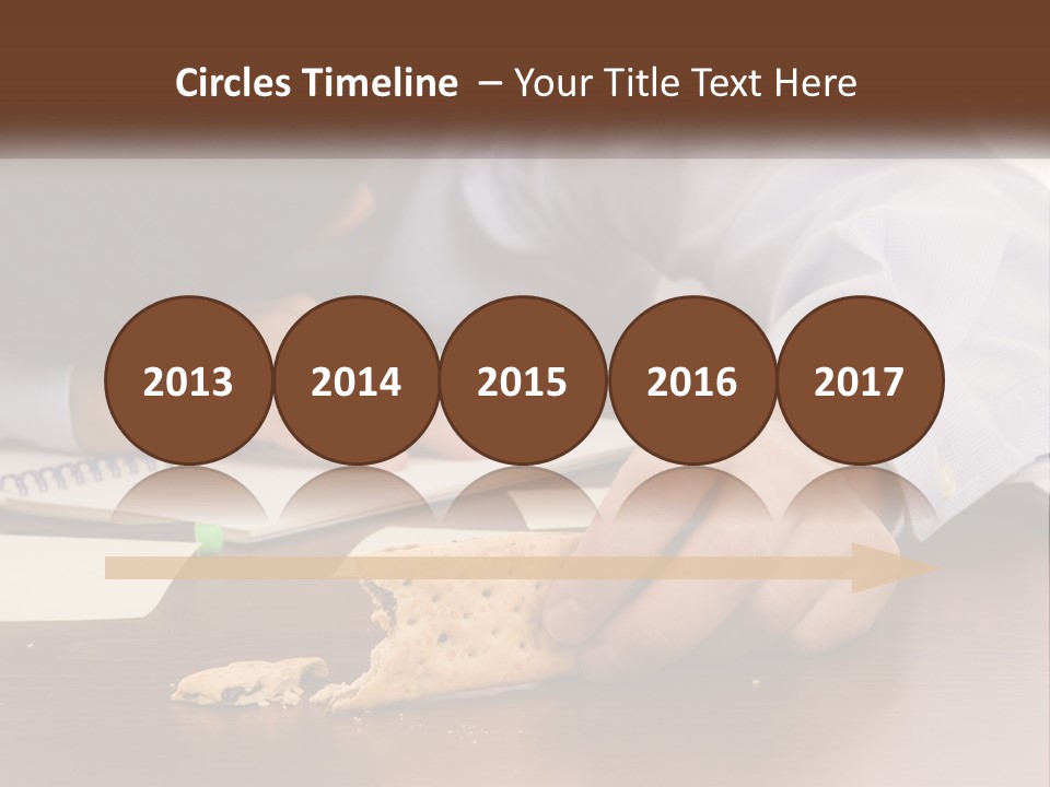 A Man Eating A Piece Of Pizza On Top Of A Wooden Table PowerPoint Template