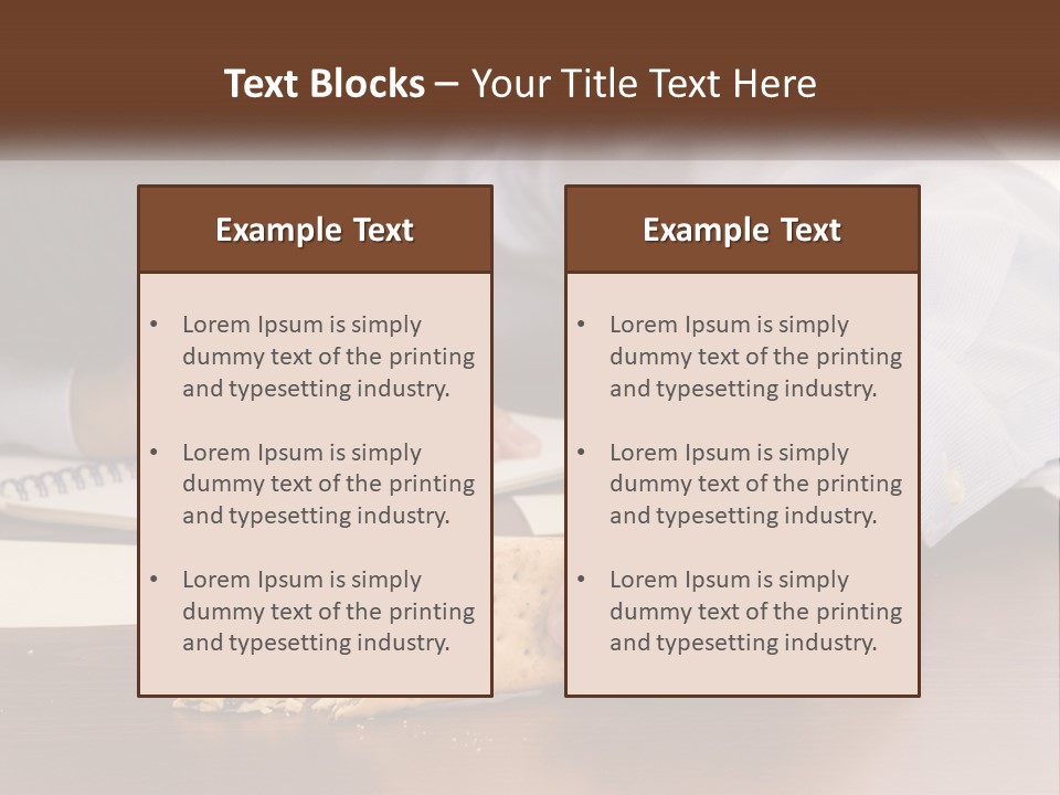 A Man Eating A Piece Of Pizza On Top Of A Wooden Table PowerPoint Template