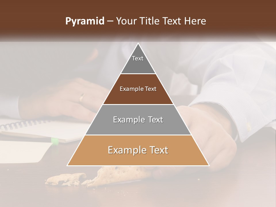 A Man Eating A Piece Of Pizza On Top Of A Wooden Table PowerPoint Template