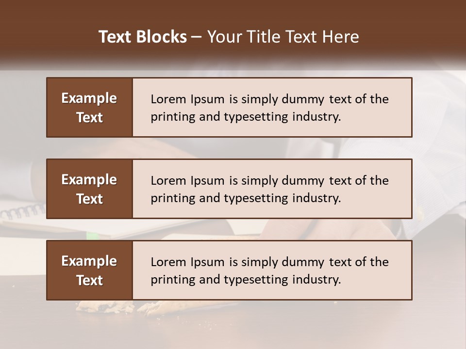 A Man Eating A Piece Of Pizza On Top Of A Wooden Table PowerPoint Template