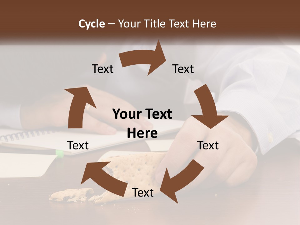 A Man Eating A Piece Of Pizza On Top Of A Wooden Table PowerPoint Template