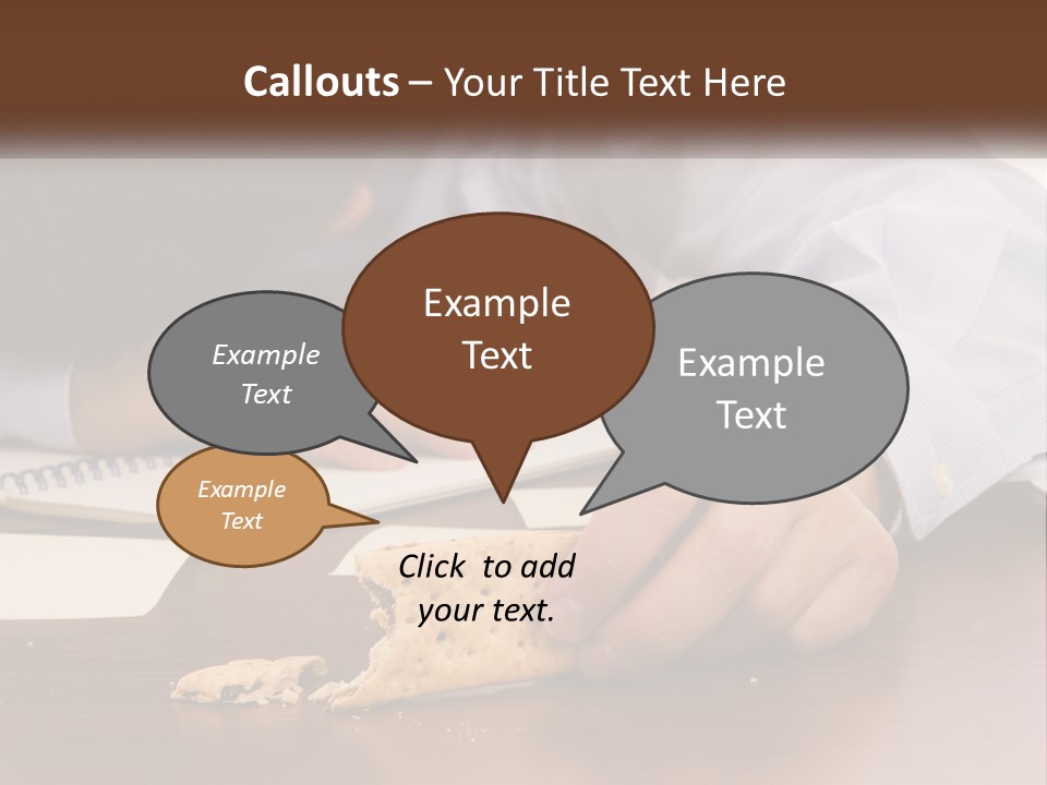 A Man Eating A Piece Of Pizza On Top Of A Wooden Table PowerPoint Template