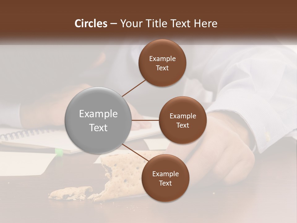 A Man Eating A Piece Of Pizza On Top Of A Wooden Table PowerPoint Template