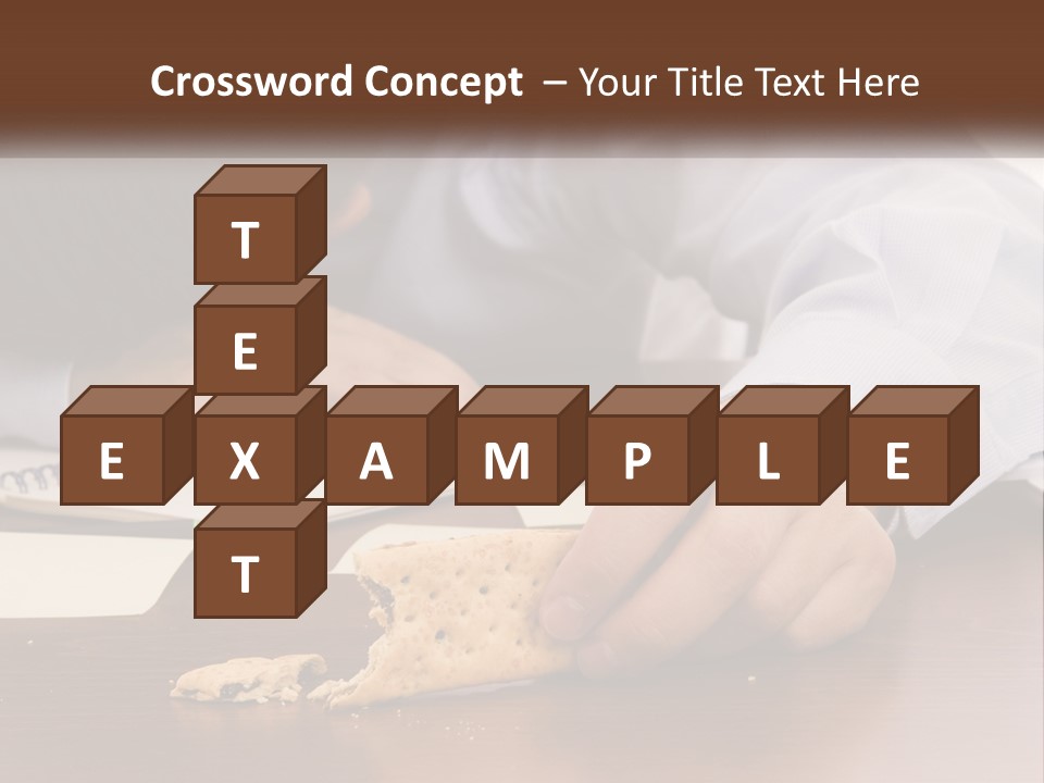 A Man Eating A Piece Of Pizza On Top Of A Wooden Table PowerPoint Template