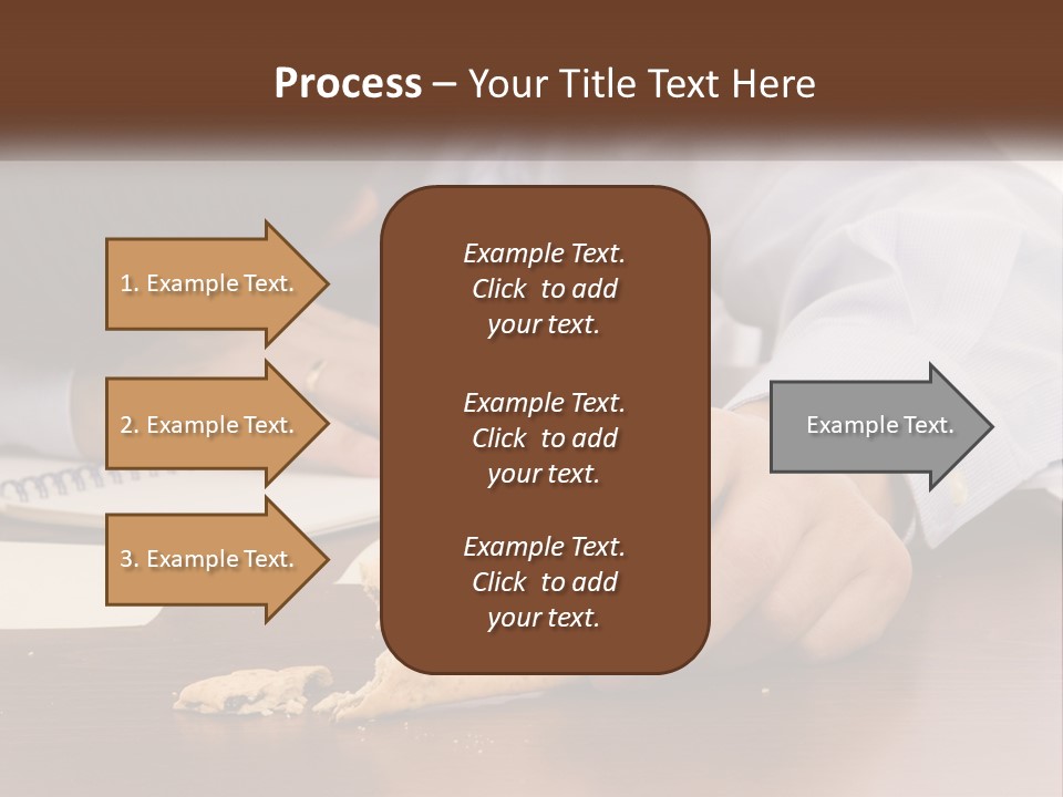 A Man Eating A Piece Of Pizza On Top Of A Wooden Table PowerPoint Template