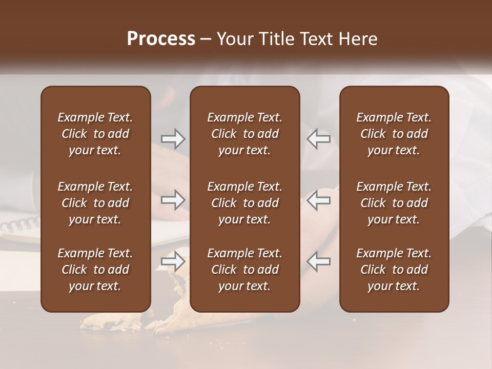 A Man Eating A Piece Of Pizza On Top Of A Wooden Table PowerPoint Template