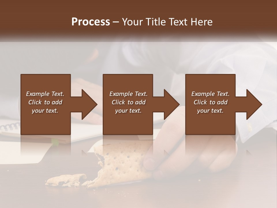 A Man Eating A Piece Of Pizza On Top Of A Wooden Table PowerPoint Template
