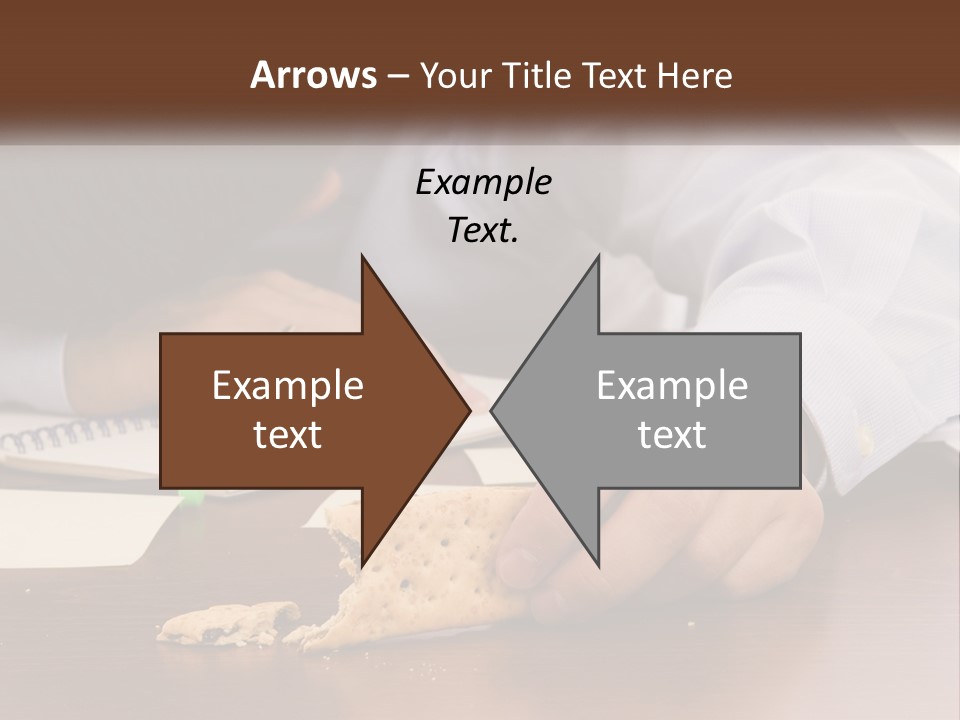 A Man Eating A Piece Of Pizza On Top Of A Wooden Table PowerPoint Template