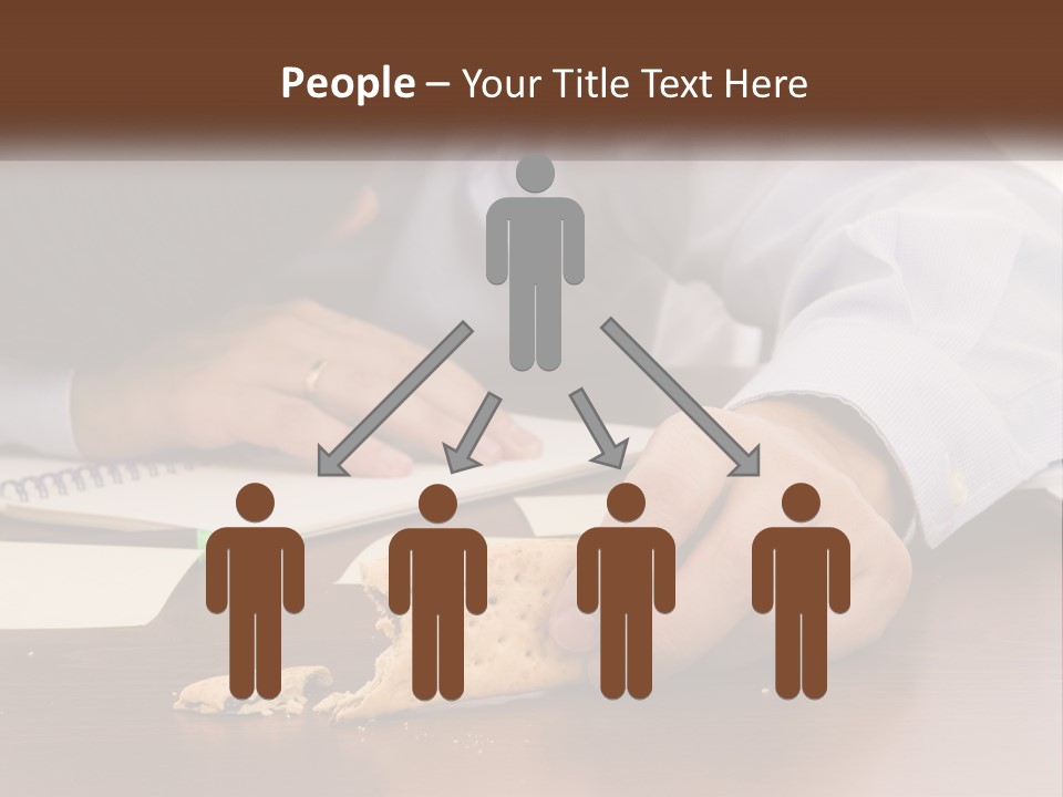 A Man Eating A Piece Of Pizza On Top Of A Wooden Table PowerPoint Template