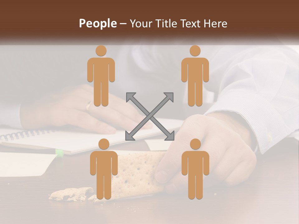 A Man Eating A Piece Of Pizza On Top Of A Wooden Table PowerPoint Template